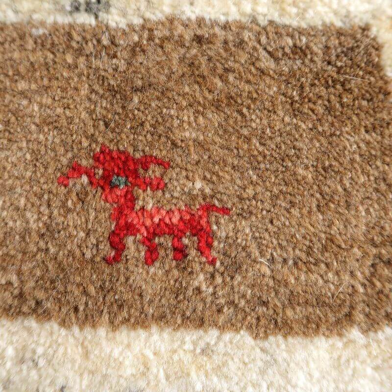 ギャッベ/カシュクリ、細かな上質ランク 92×60cm(BSS-10725)