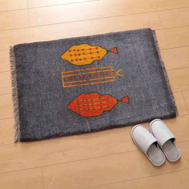 上質ギャッベ/アマレ 93×63cm(BSS-10729)