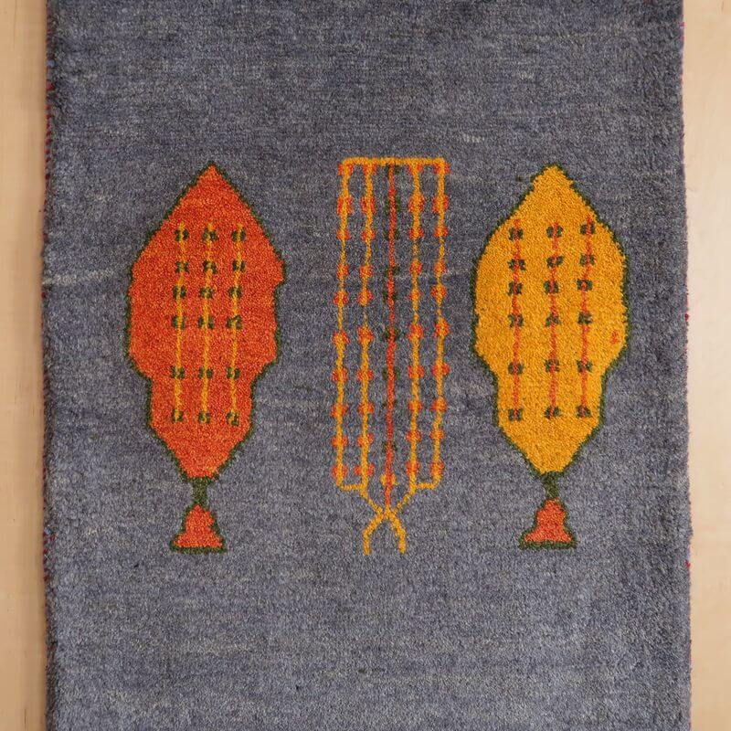 上質ギャッベ/アマレ 93×63cm(BSS-10729)