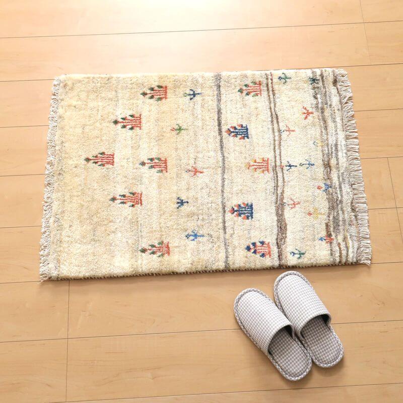 ギャッベ/カシュクリ、細かな上質ランク 84×61cm(BSS-10747)