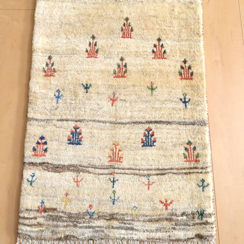 ギャッベ/カシュクリ、細かな上質ランク 84×61cm(BSS-10747)