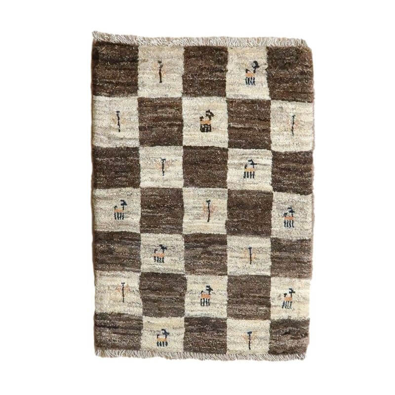 ギャッベ/カシュクリ、細かな上質ランク  87×63cm(BSS-10795)