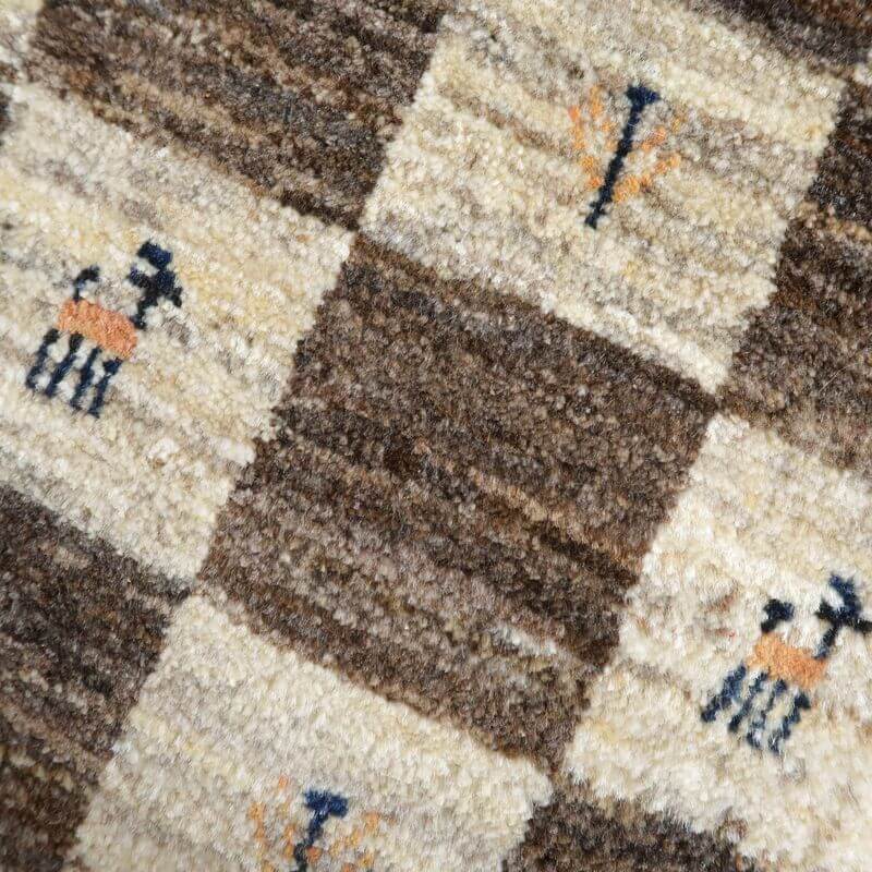 ギャッベ/カシュクリ、細かな上質ランク  87×63cm(BSS-10795)