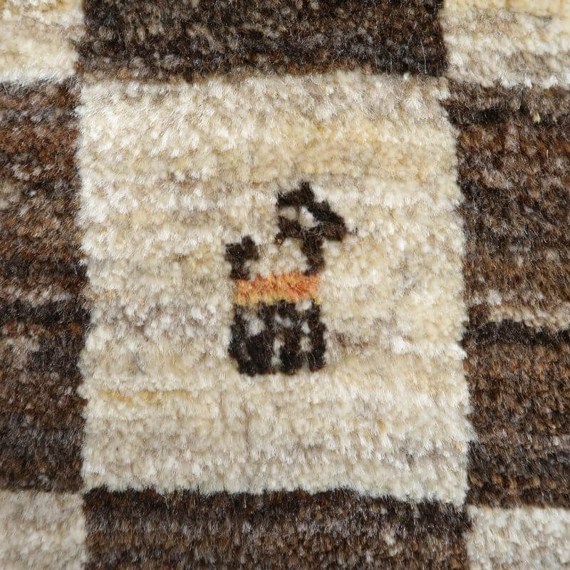 ギャッベ/カシュクリ、細かな上質ランク  87×63cm(BSS-10795)