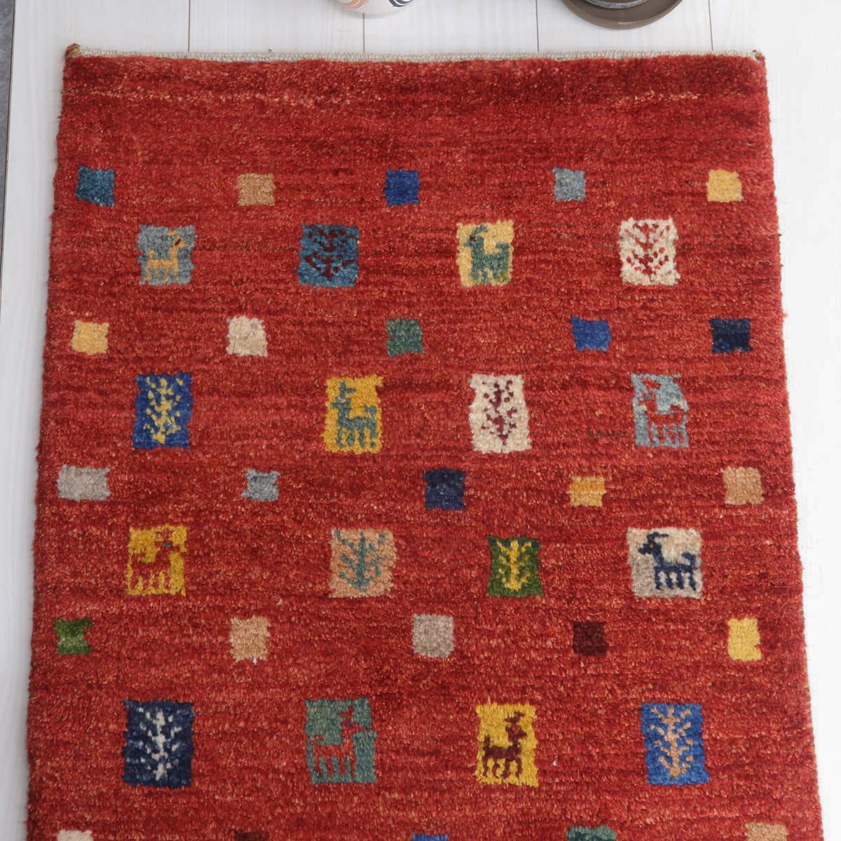 ギャッベ(カシュクリ) 93×60cm(BSS-11617)