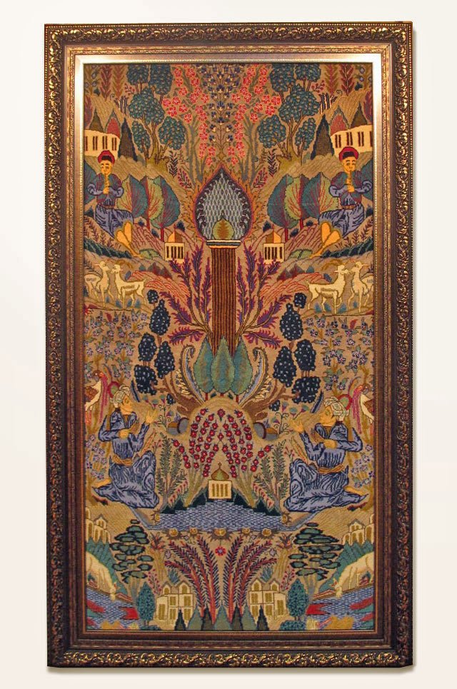 絵画・ペルシャ絨毯・カシュマール 127×223cm(FL-4018)