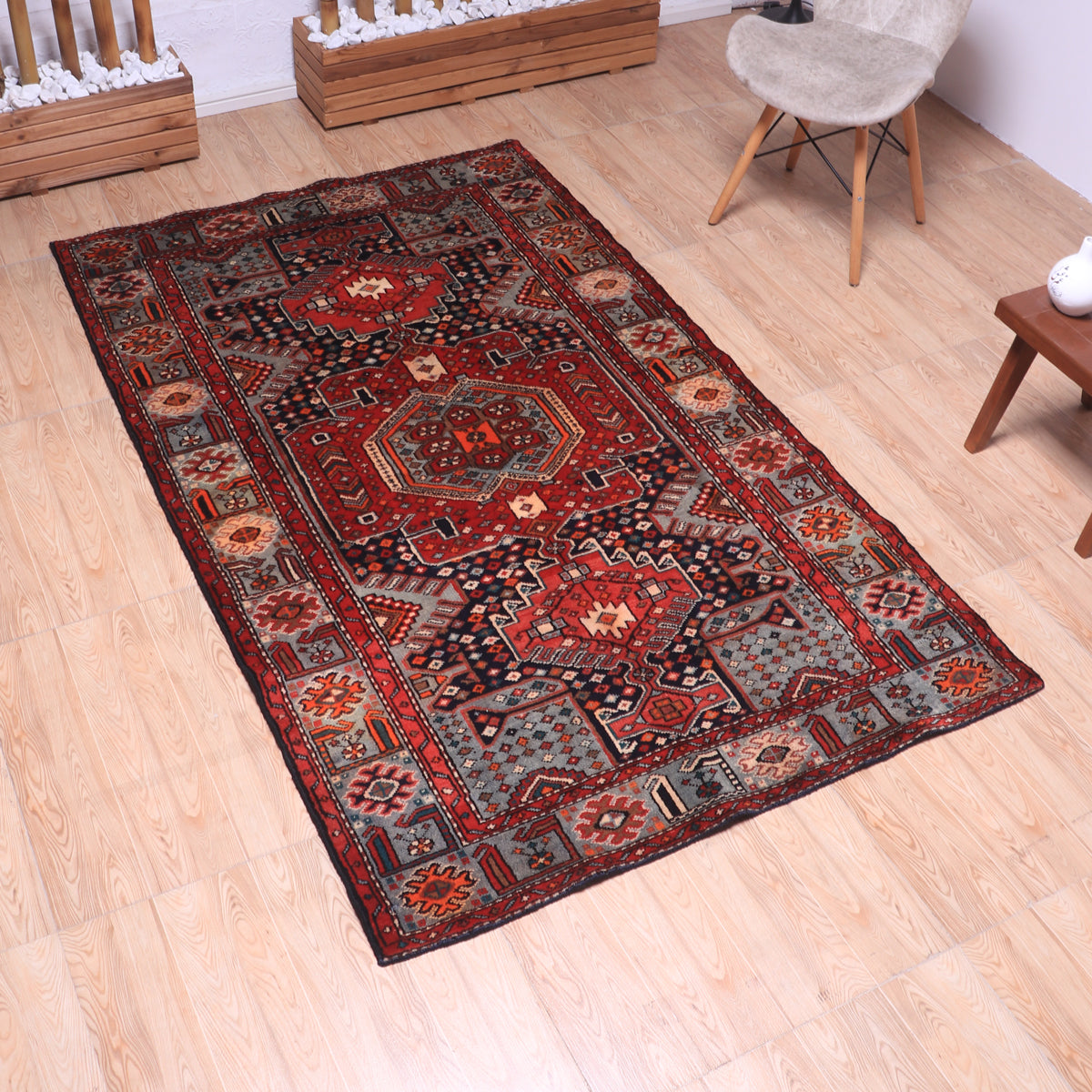 ペルシャ絨毯(イラン産)ハマダン 208×120cm(FL-70140)