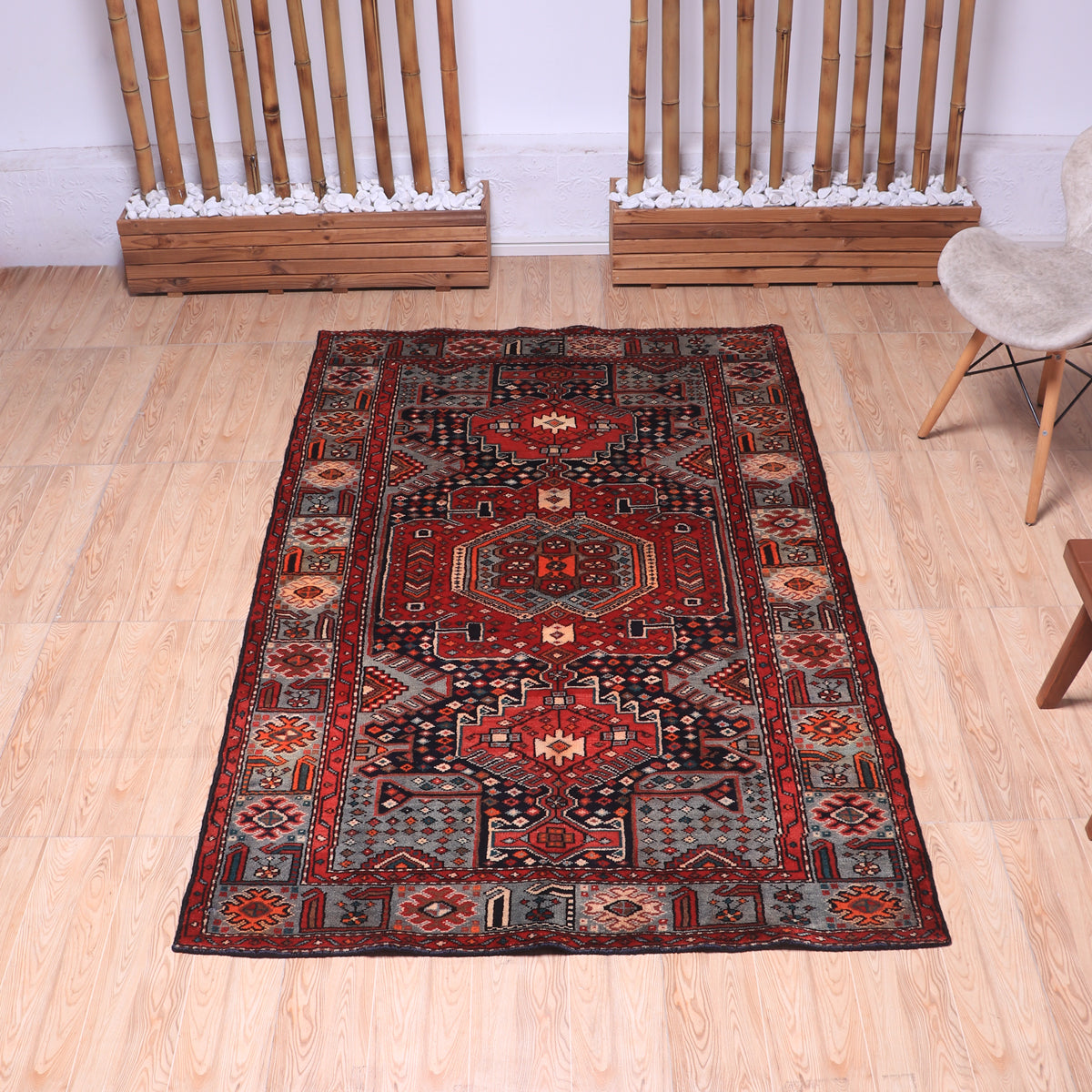 ペルシャ絨毯(イラン産)ハマダン 208×120cm(FL-70140)