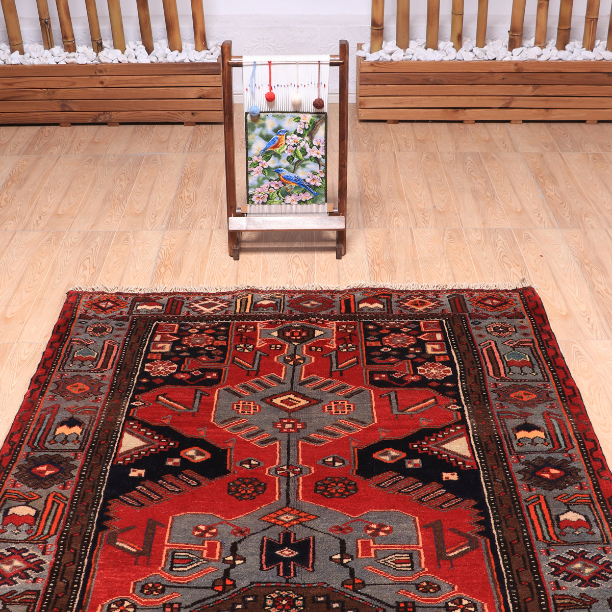 ペルシャ絨毯(イラン産)ハマダン 223×128cm(FL-70143)