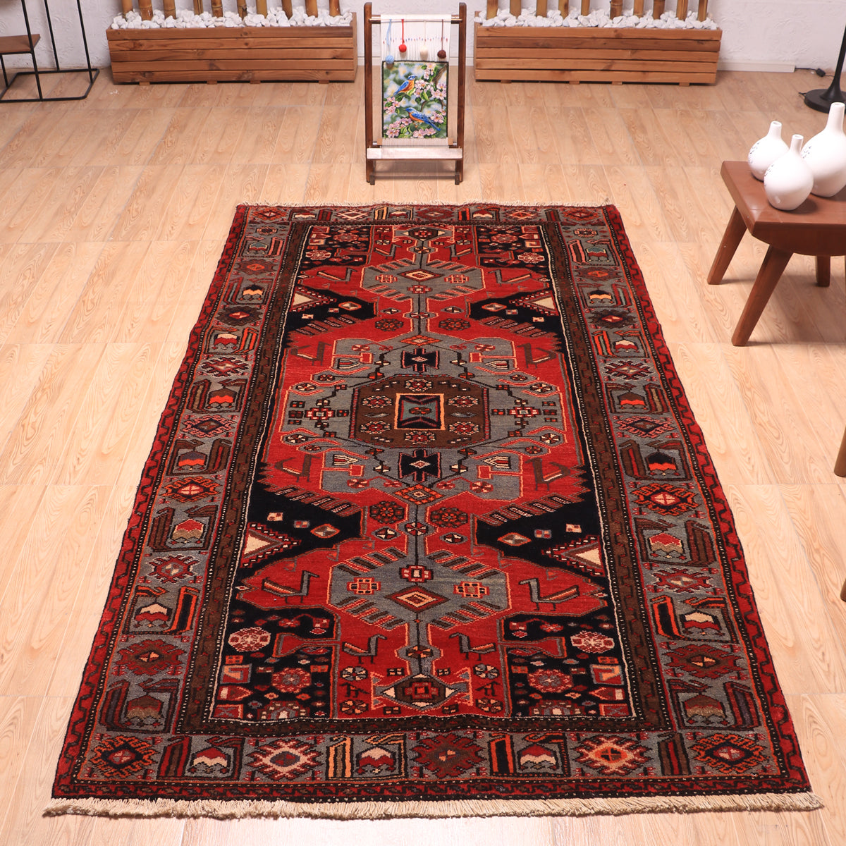 ペルシャ絨毯(イラン産)ハマダン 223×128cm(FL-70143)