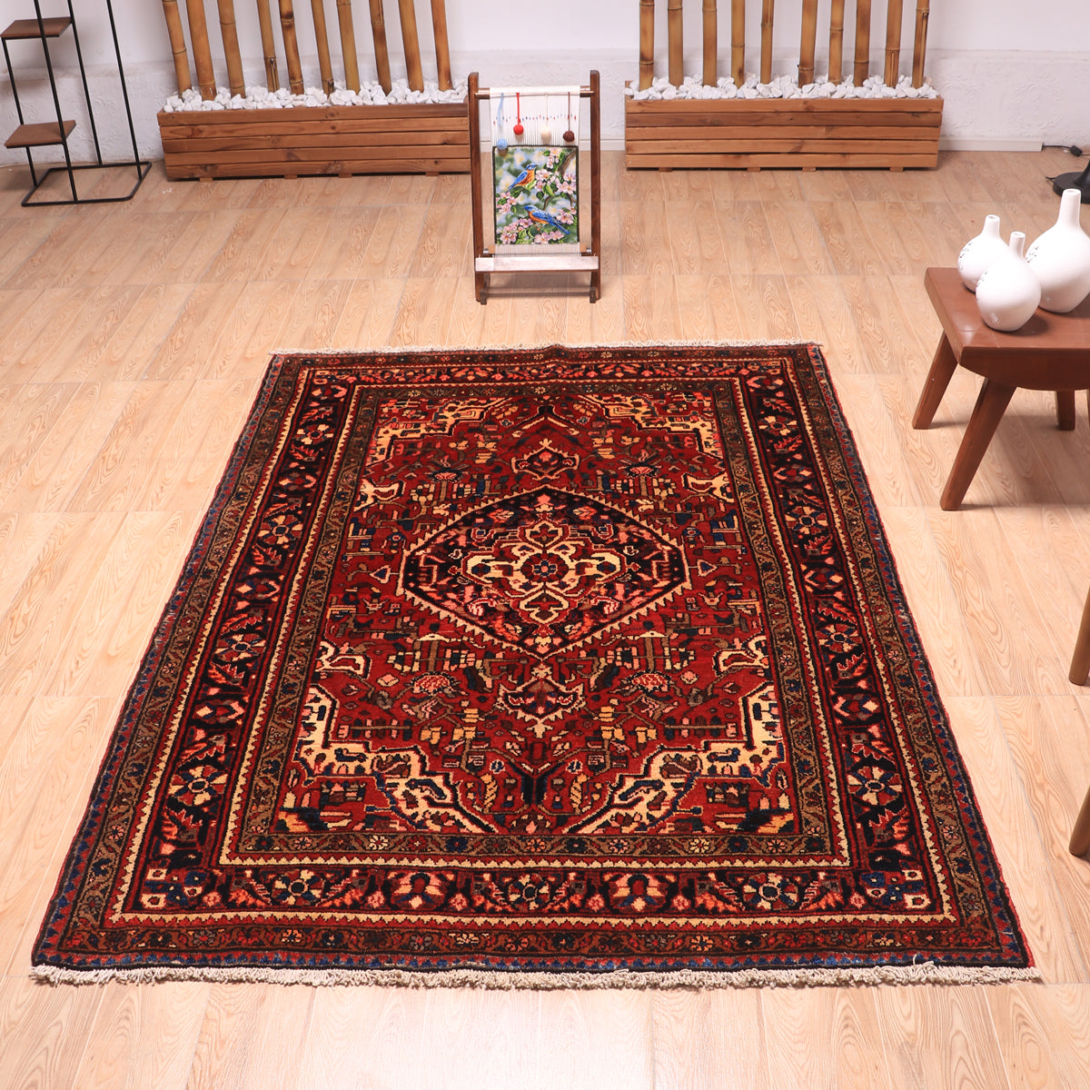 ペルシャ絨毯(イラン産)ホセインアバッド 190×138cm(FL-70145)