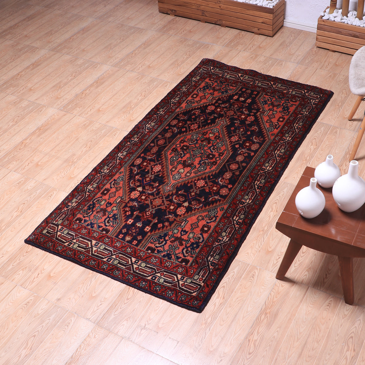 ペルシャ絨毯(イラン産)ハマダン 190×98cm(FL-70150)