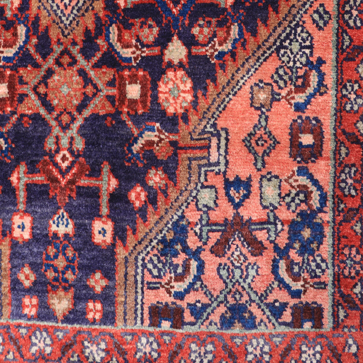 ペルシャ絨毯(イラン産)ハマダン 190×98cm(FL-70150)
