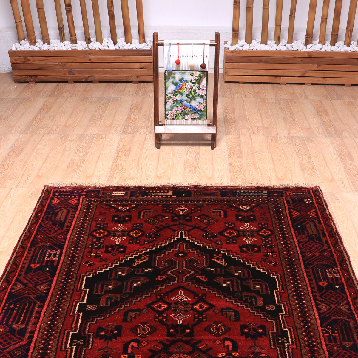 ペルシャ絨毯(イラン産)ハマダン 211×132cm(FL-70152)