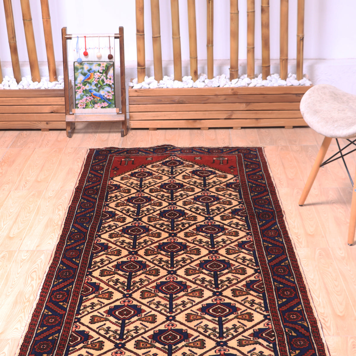 ペルシャ絨毯(イラン産)コリアイ 392×94cm(FL-70155)