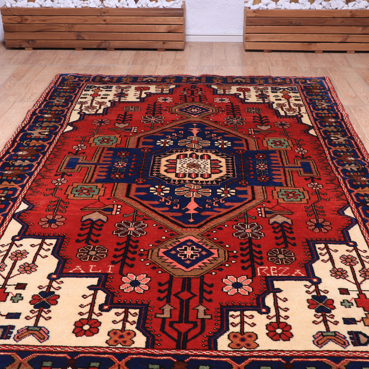 ペルシャ絨毯(イラン産)ナハーバンド 216×137cm(FL-70156)