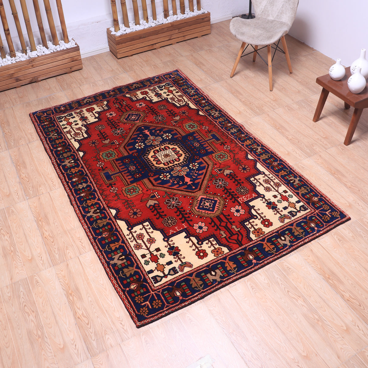 ペルシャ絨毯(イラン産)ナハーバンド 216×137cm(FL-70156)
