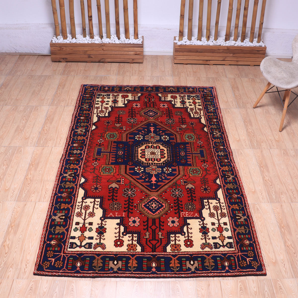 ペルシャ絨毯(イラン産)ナハーバンド 216×137cm(FL-70156)