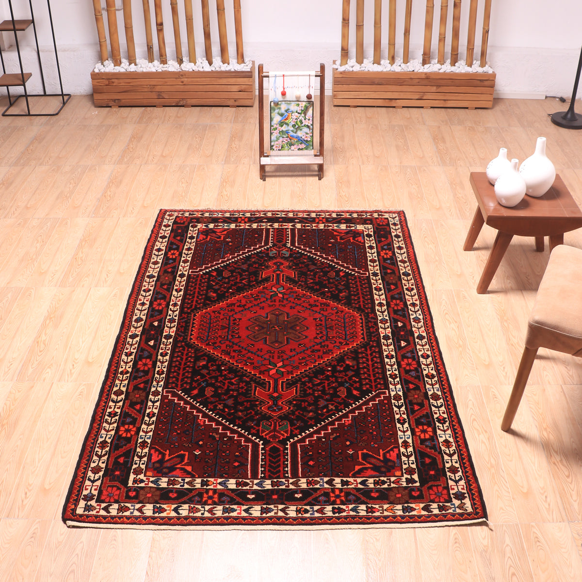 ペルシャ絨毯(イラン産)トゥイセルカーン 187×121cm(FL-70159)