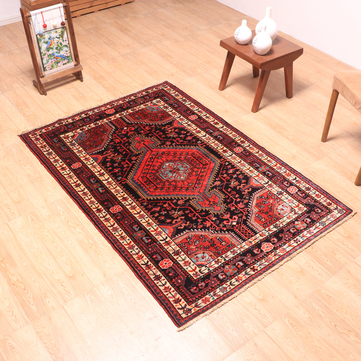 ペルシャ絨毯(イラン産)ハマダン 163×112cm(FL-70162)