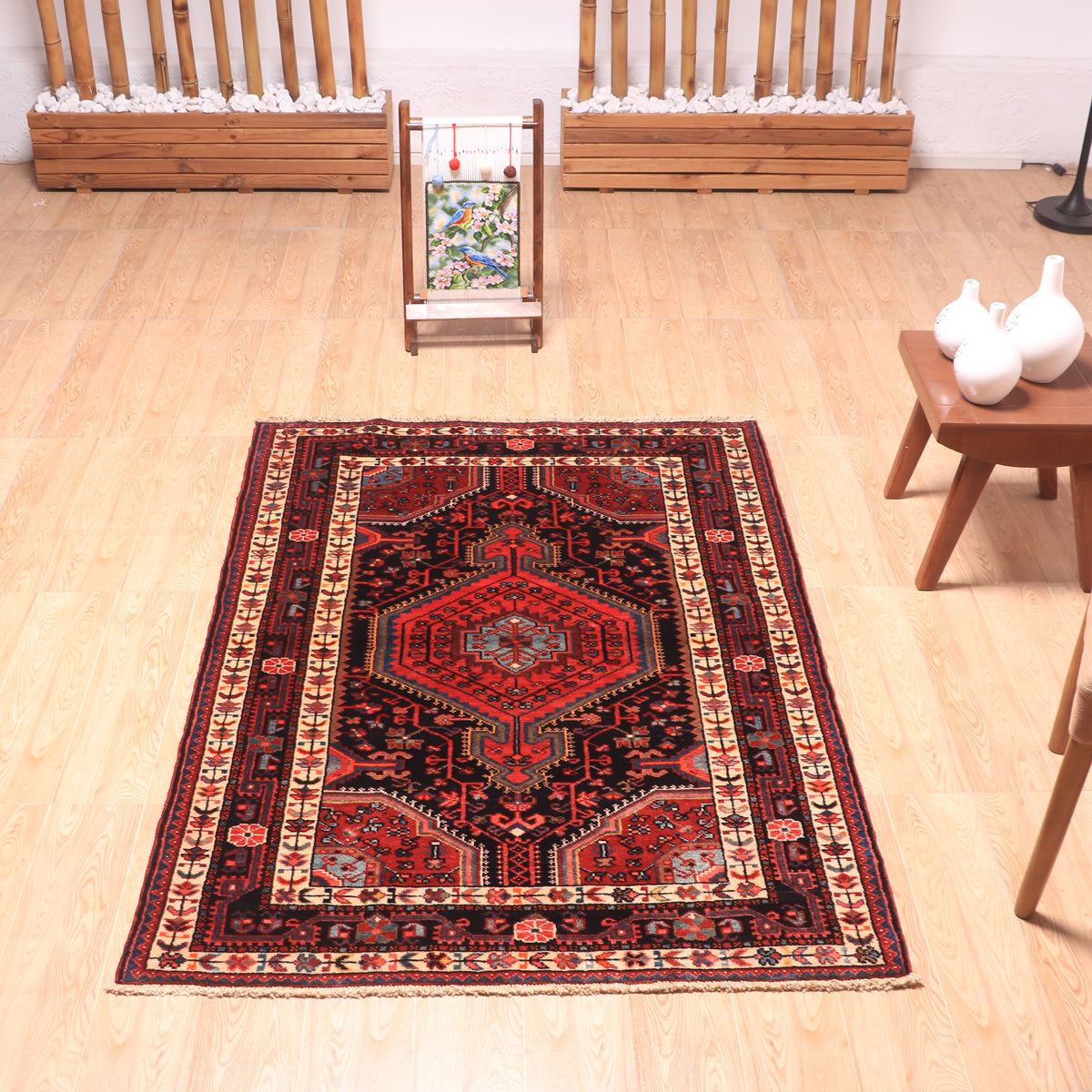 ペルシャ絨毯(イラン産)ハマダン 163×112cm(FL-70162)