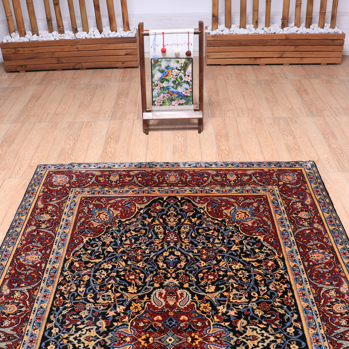 ペルシャ絨毯(イラン産)カーシャーン 208×138cm(FL-70163)