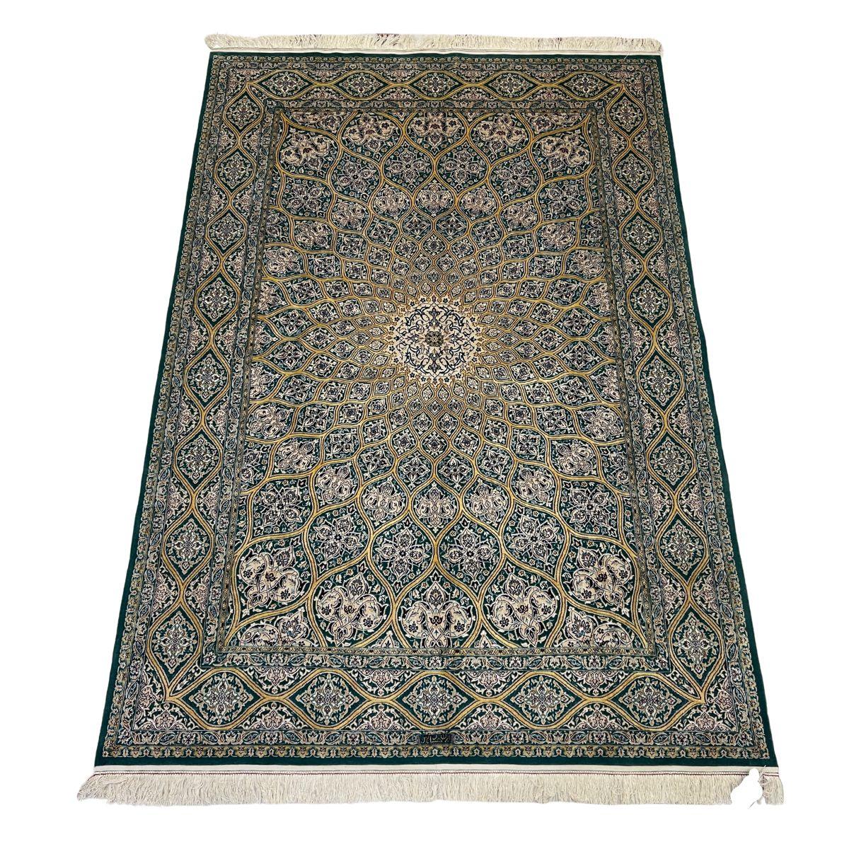 最高級ペルシャ絨毯(ナイン産)ハビビアン工房 241×165cm(FL-70362)