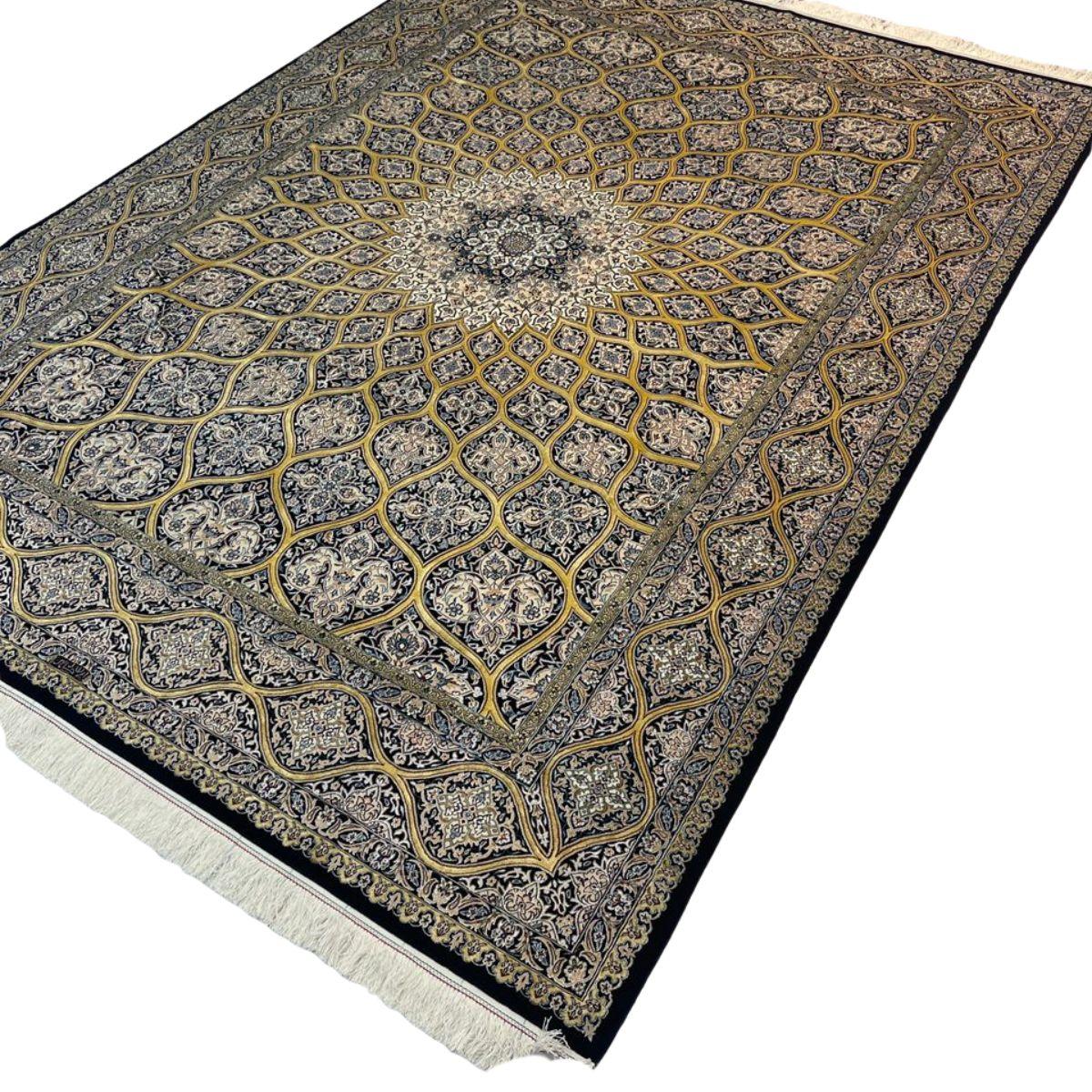 最高級ペルシャ絨毯(ナイン産)ハビビアン工房 303×218cm(FL-70364)