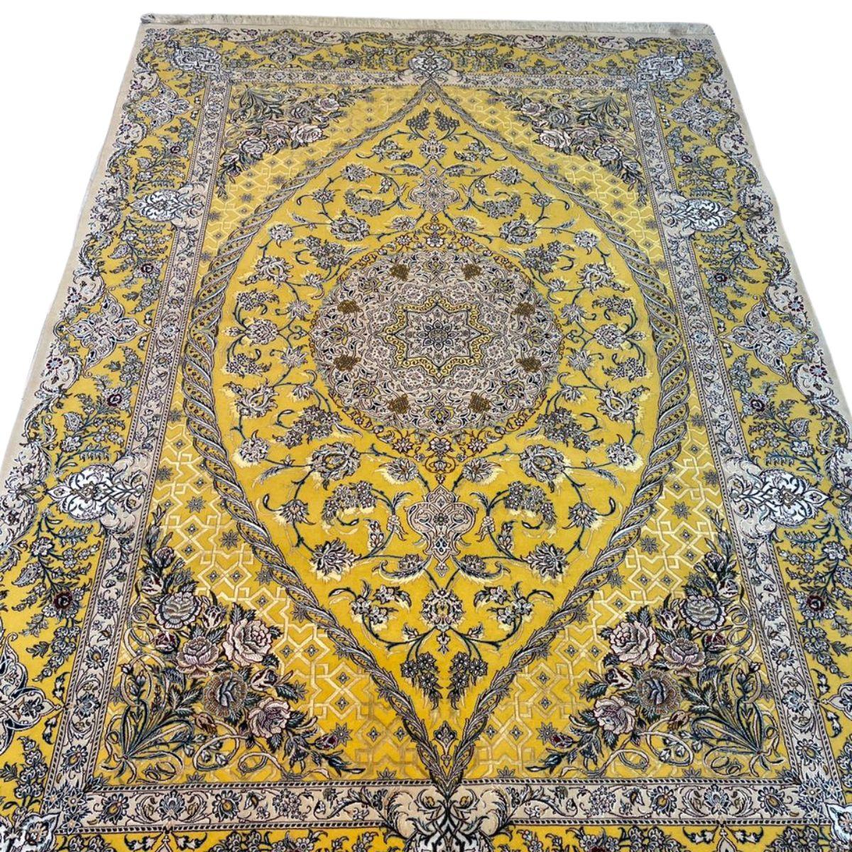【1800万円Collection】最高級ペルシャ絨毯(ナイン産)ハビビアン工房 301×205cm(FL-70370)