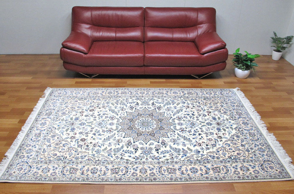 高級ペルシャ絨毯ナイン産ハビビアン工房 237×151cm(FL-72-6)