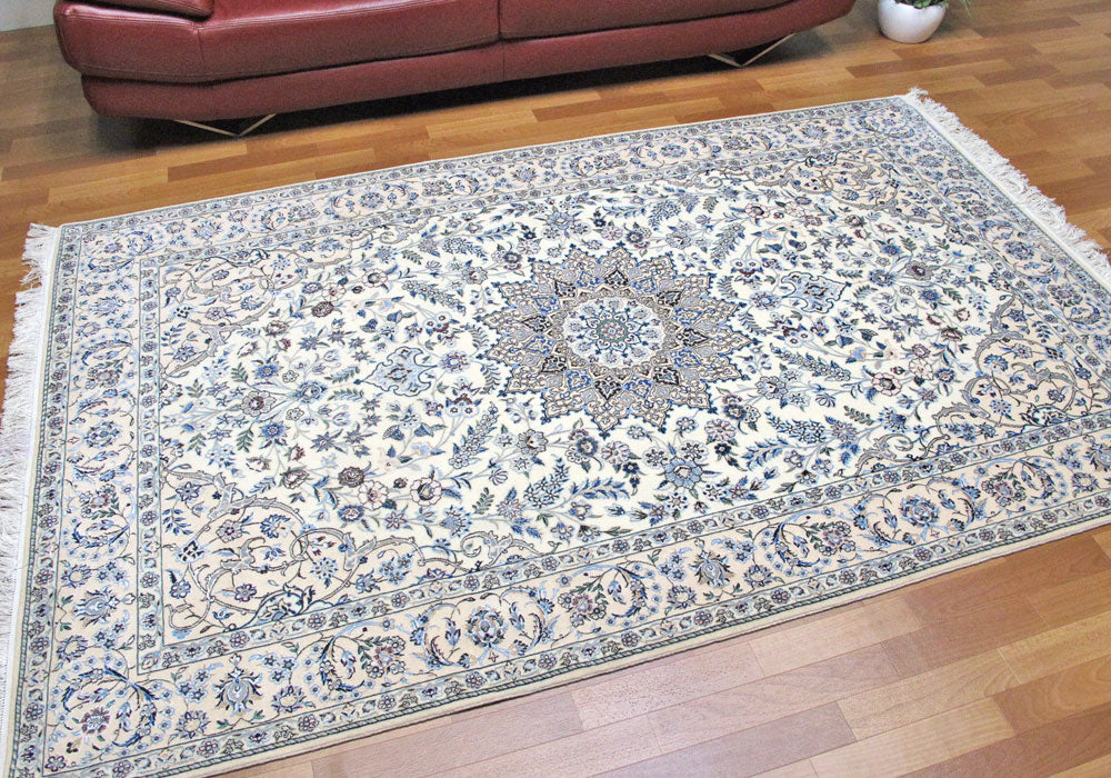 高級ペルシャ絨毯ナイン産ハビビアン工房 237×151cm(FL-72-6)