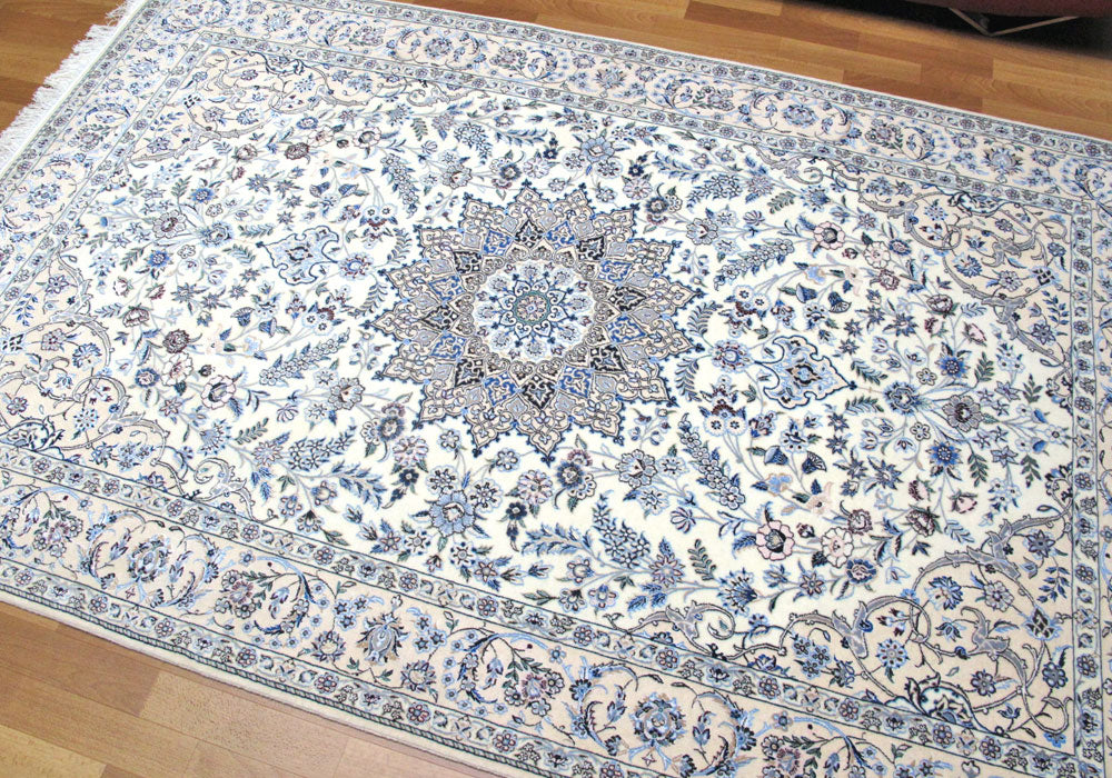 高級ペルシャ絨毯ナイン産ハビビアン工房 237×151cm(FL-72-6)