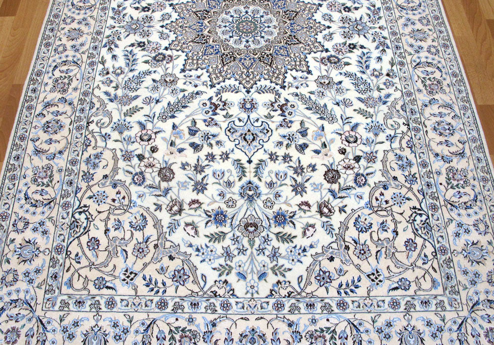 高級ペルシャ絨毯ナイン産ハビビアン工房 237×151cm(FL-72-6)