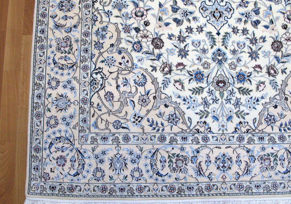 高級ペルシャ絨毯ナイン産ハビビアン工房 237×151cm(FL-72-6)