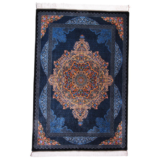 【900万円Collection】高級ペルシャ絨毯(シルク100%)エスファハーニヤン工房 128番 201×135cm(FN-70309)
