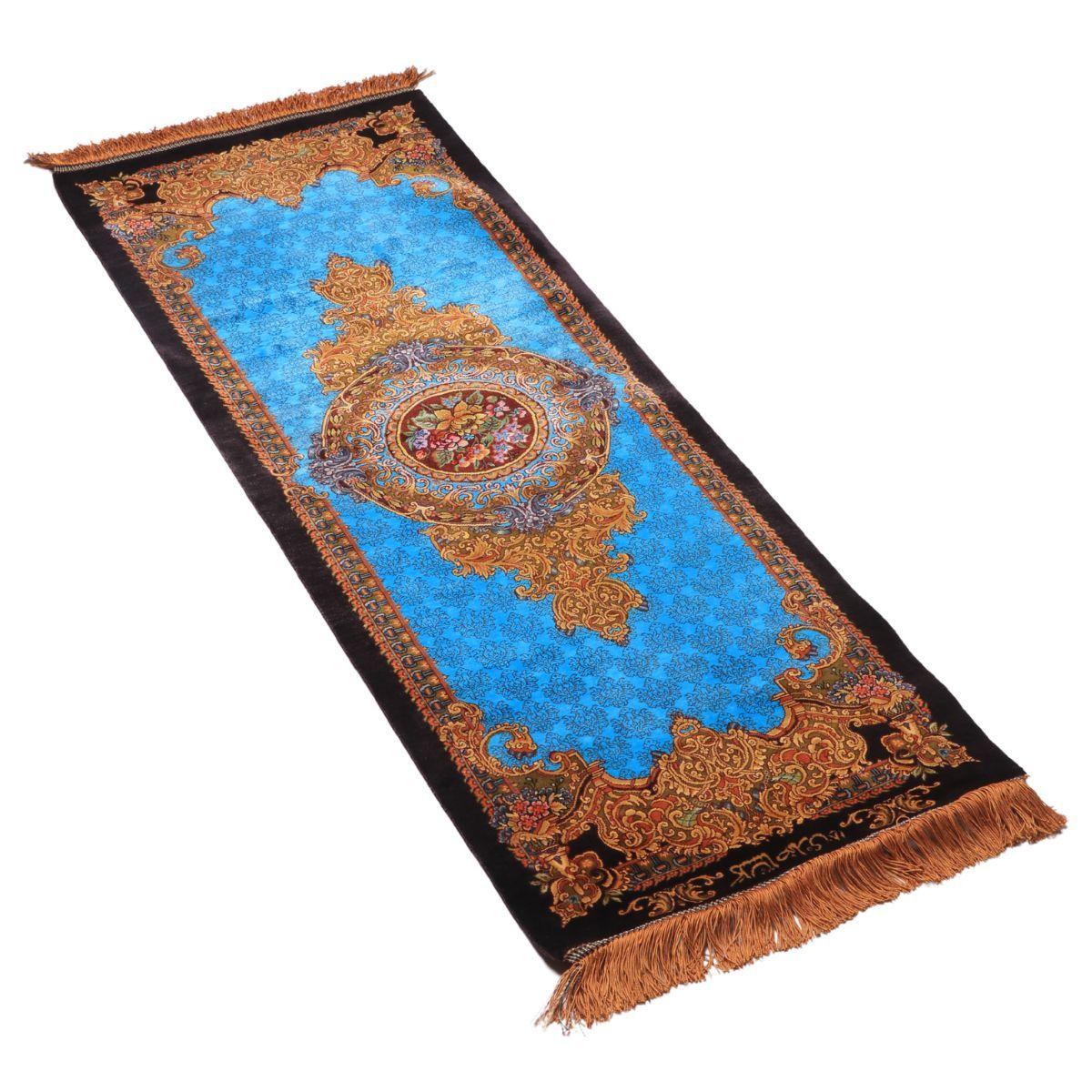 高級ペルシャ絨毯(シルク100%)サマディー工房 180番 122×46cm(FN-70317)