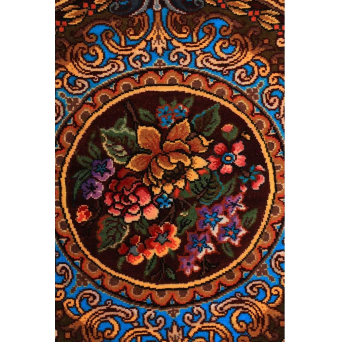 高級ペルシャ絨毯(シルク100%)サマディー工房 180番 122×46cm(FN-70317)