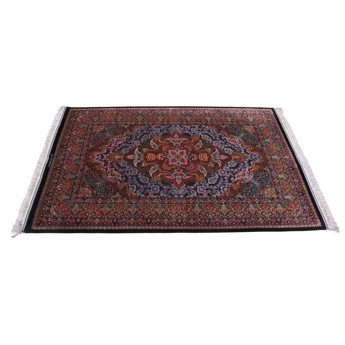 高級ペルシャ絨毯(シルク100%)ヌーリ工房 192×138cm(FN-70340)