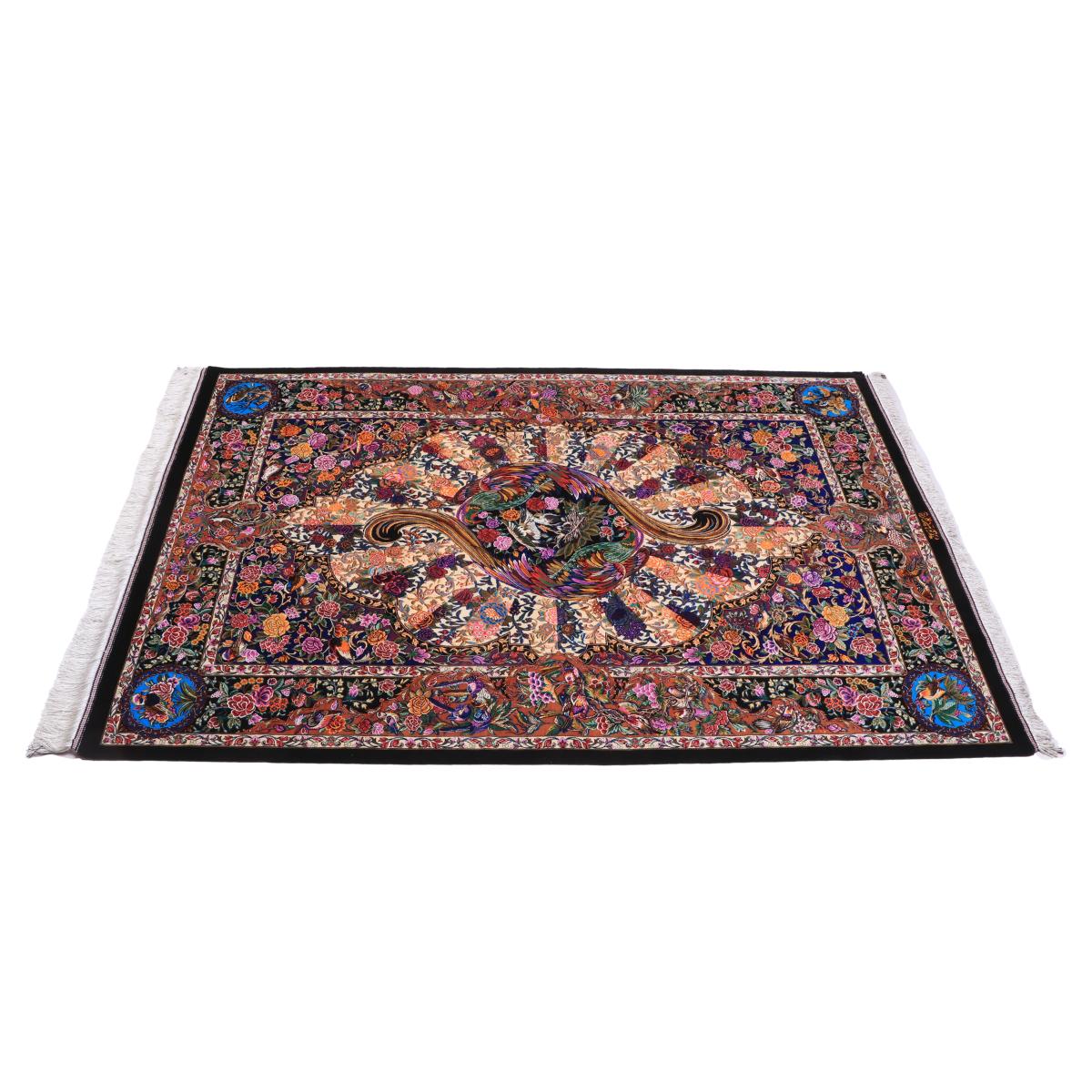 高級ペルシャ絨毯(シルク100%)モハンマディー工房 193×132cm(FN-70341)
