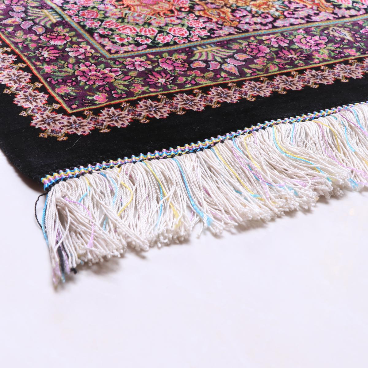 高級ペルシャ絨毯(シルク100%)ヌーリ工房 206×72cm(FN-70342)