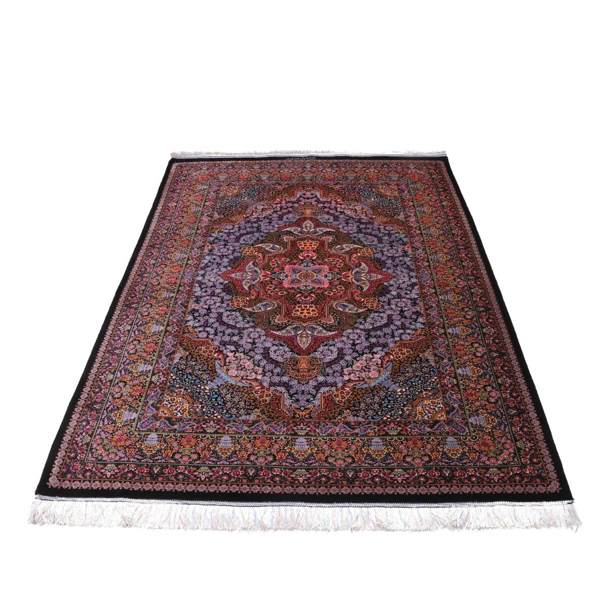 高級ペルシャ絨毯(シルク100%)ヌーリ工房 206×72cm(FN-70342)