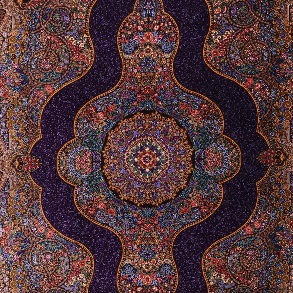 高級ペルシャ絨毯(シルク100%)マラーム工房 212×137cm(FN-70344)