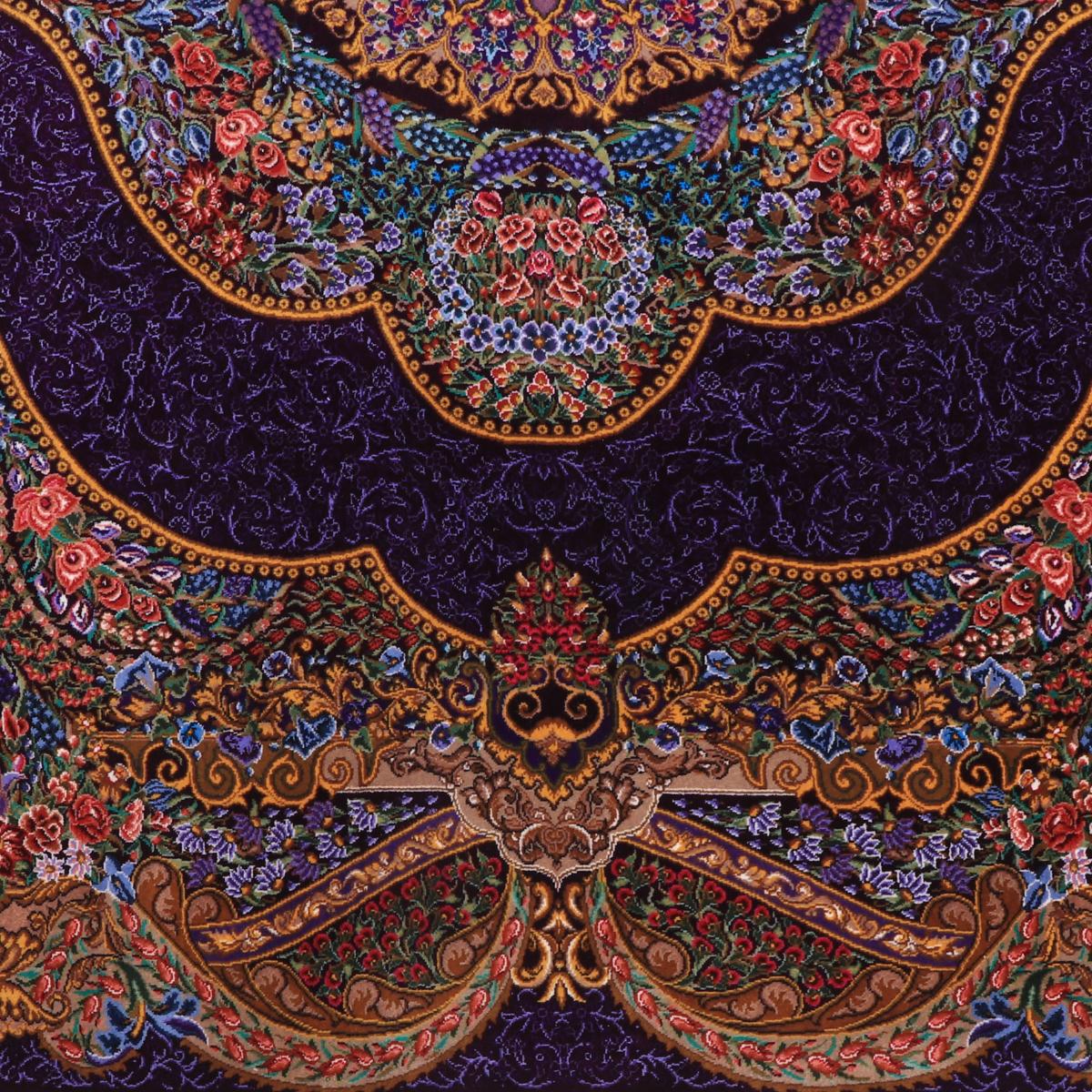 高級ペルシャ絨毯(シルク100%)マラーム工房 212×137cm(FN-70344)