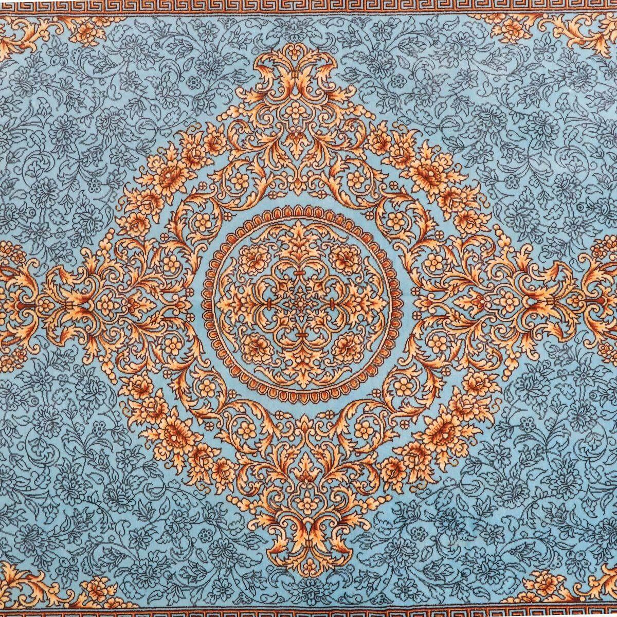 高級ペルシャ絨毯(シルク100%)ヌーリ工房 158×102cm(FN-70356)