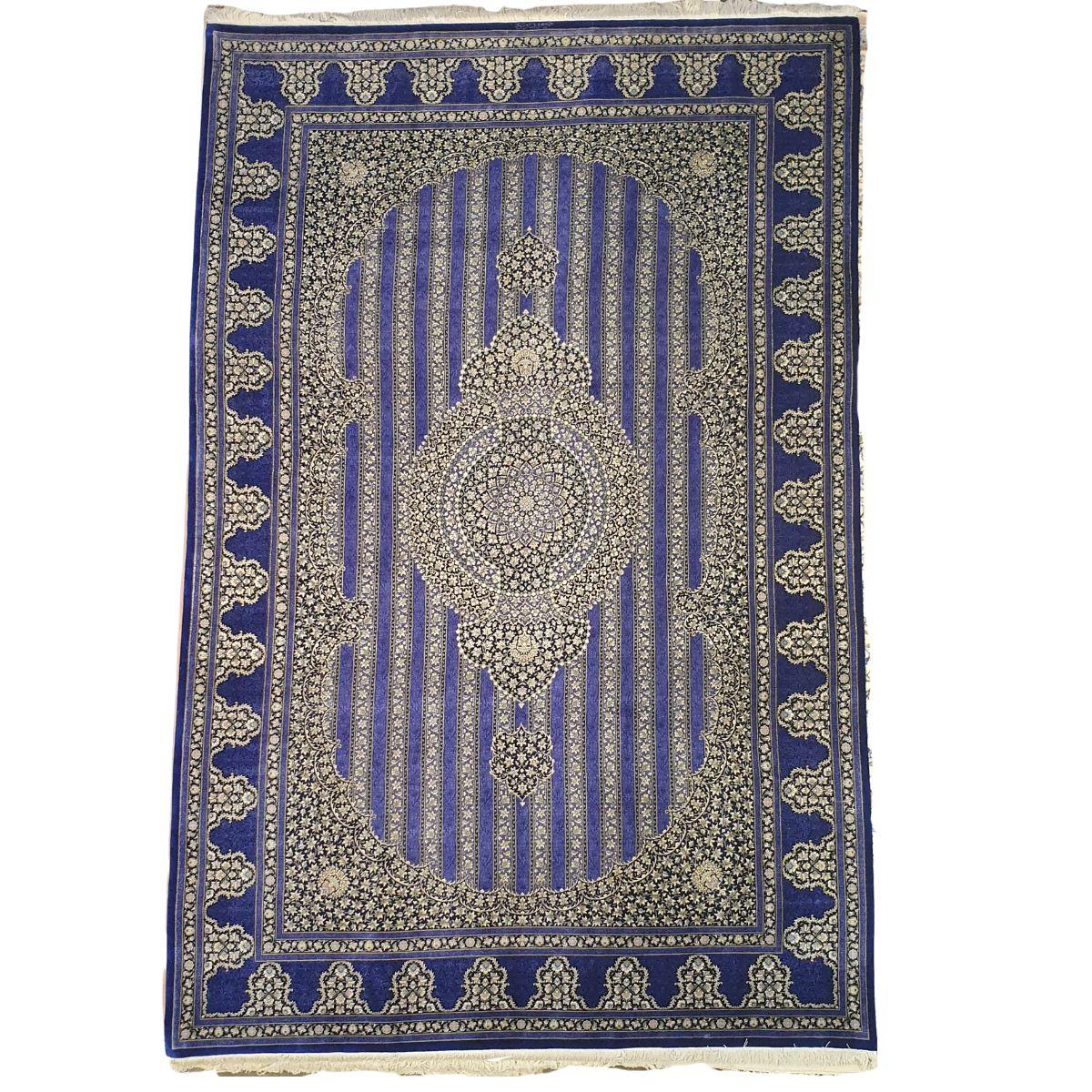 【2000万円Collection】ペルシャ絨毯(シルク100%手織り)マルーフ・モサヴィ 298×195cm(FN-70374)