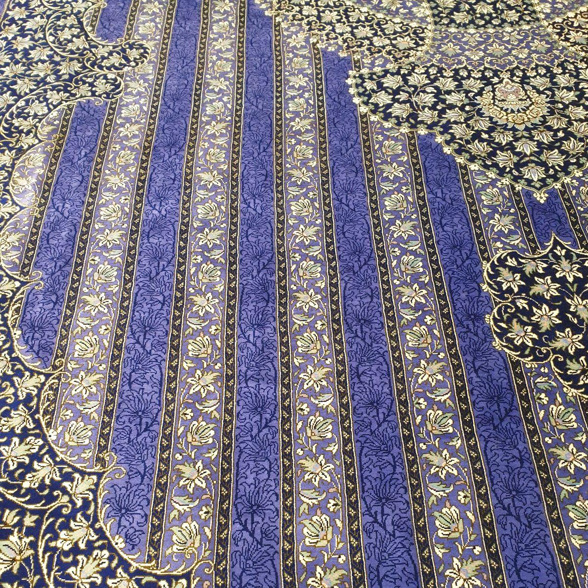 【2000万円Collection】ペルシャ絨毯(シルク100%手織り)マルーフ・モサヴィ 298×195cm(FN-70374)