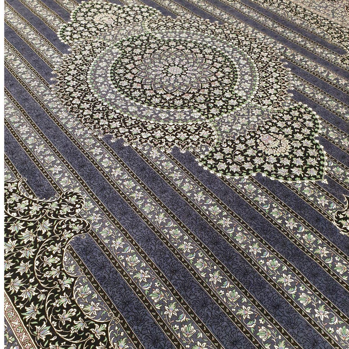 【2000万円Collection】ペルシャ絨毯(シルク100%手織り)マルーフ・モサヴィ 290×206cm(FN-70376)