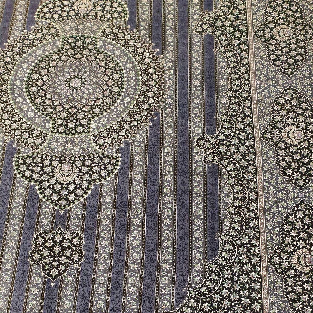 【2000万円Collection】ペルシャ絨毯(シルク100%手織り)マルーフ・モサヴィ 290×206cm(FN-70376)
