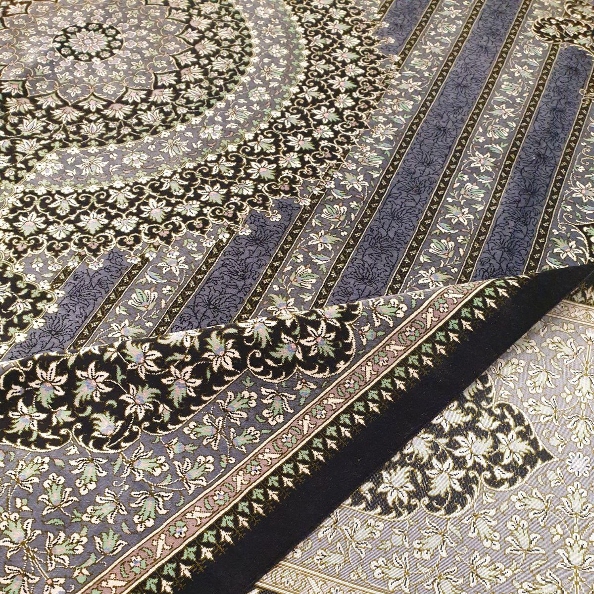 【2000万円Collection】ペルシャ絨毯(シルク100%手織り)マルーフ・モサヴィ 290×206cm(FN-70376)