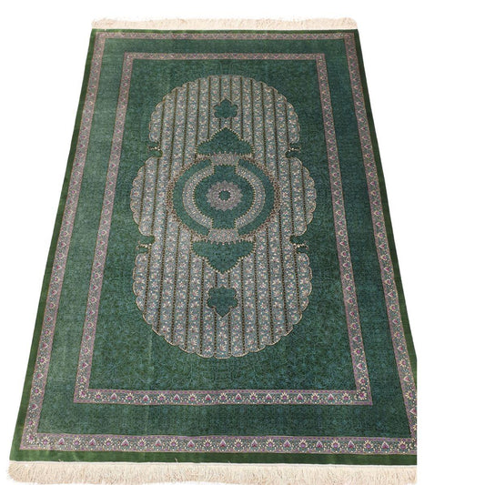 【700万円Collection】ペルシャ絨毯(シルク100%手織り)マルーフ・モサヴィ 202×138cm(FN-70377)